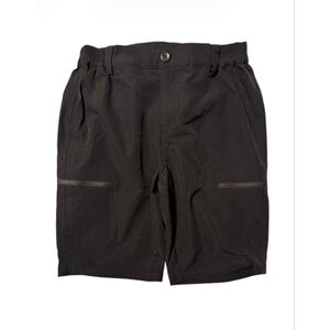 Quiet Luxury Gorpcore Black Nylon Blend Cargo Utility Shorts Size S
